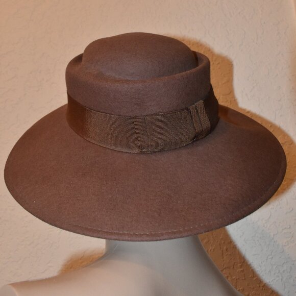 Vintage Merinos Italy Brown Hat 100% wool - Picture 3 of 3